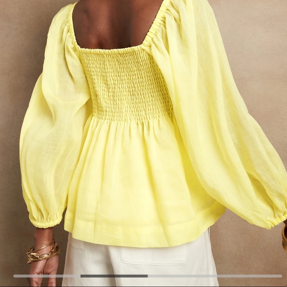 NWT BANANA REPUBLIC RAMIE TWIST-FRONT BLOUSE - Picture 2 of 8